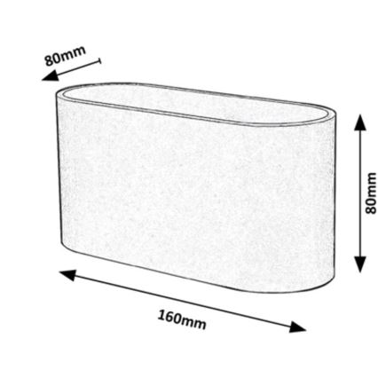 Rabalux - Seinävalaisin 1xG9/10W/230V harmaa