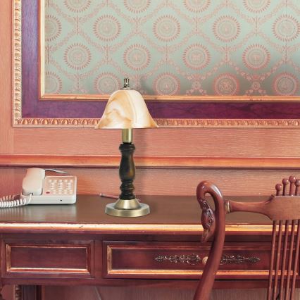 Rabalux - Pöytävalaisin 1xE14/40W/230V saksanpähkinä