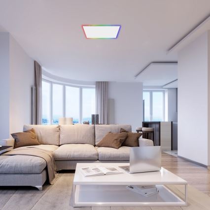 Rabalux - LED RGB himmennettävä kattovalaisin LED/18W/230V 3000-6500K 30x30 cm + kaukosäädin