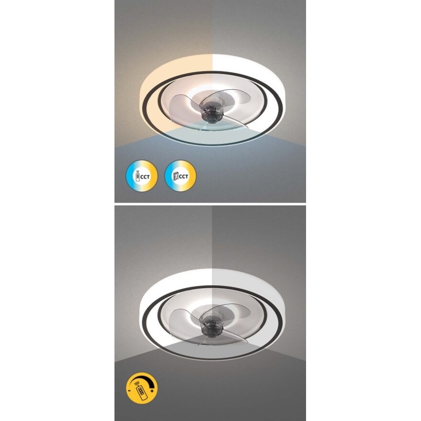 Rabalux - LED Himmennettävä kattotuuletin LED/67W/230V 3000-6000K + kauko-ohjaus