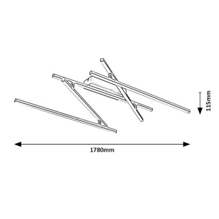 Rabalux - LED-kattovalaisin LED/40W/230V 4000K, pituus 178 cm