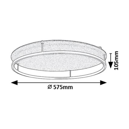 Rabalux - LED-kattovalaisin LED/40W/230V 3000/4000K, halkaisija 57,5 cm