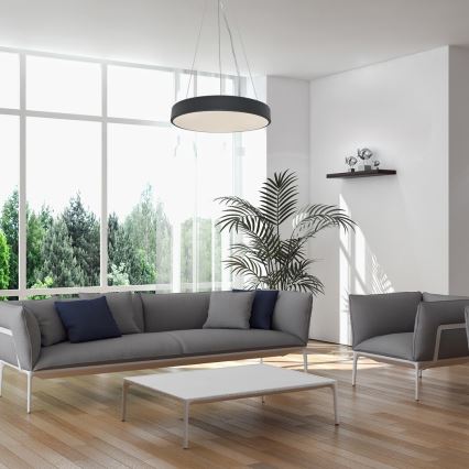 Rabalux - LED himmennettävä kattokruunu johdolla LED/60W/230V 3000-6000K musta + kaukosäädin