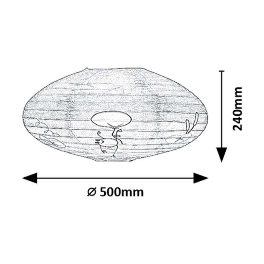 Rabalux - Lasten lampunvarjostin kattokruunulle max. 40W halkaisija 50 cm