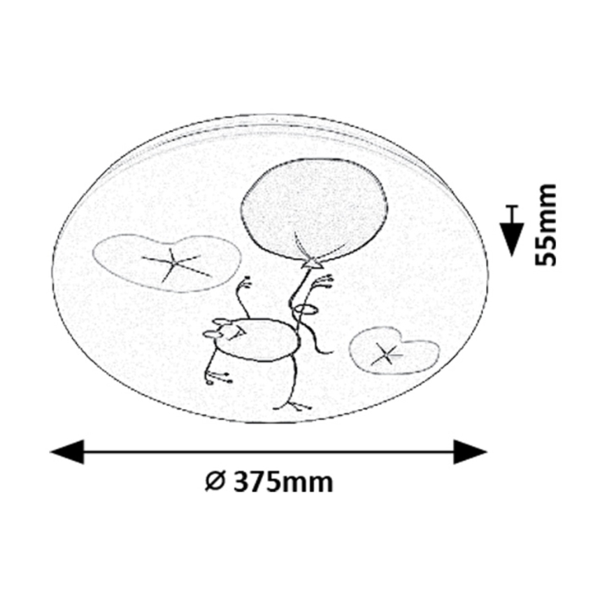 Rabalux - LED lasten kattovalaisin LED/24W/230V 3000K halkaisija 37,5 cm