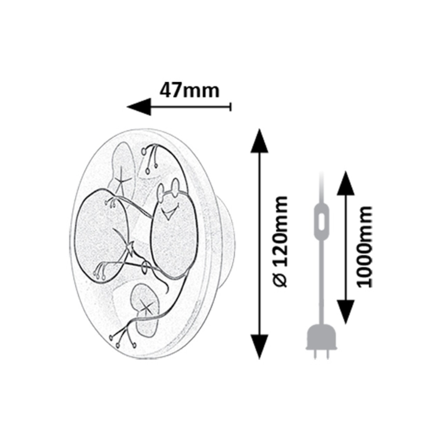 Rabalux - LED-seinävalaisin LED/9W/230V 3000/4000/6500K