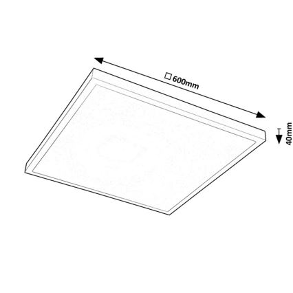 Rabalux - Kiinteä LED-paneeli LED/40W/230V 4000K 60x60 cm