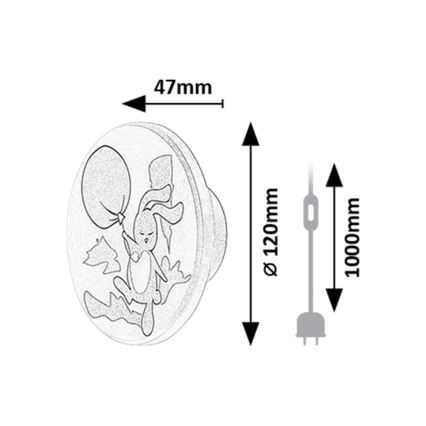 Rabalux - LED-seinävalaisin LED/9W/230V 3000/4000/6500K