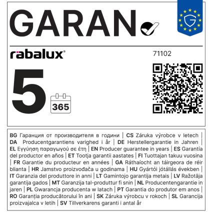 Rabalux - LED-kattovalaisin LED/18W/230V 3000K, halkaisija 32 cm