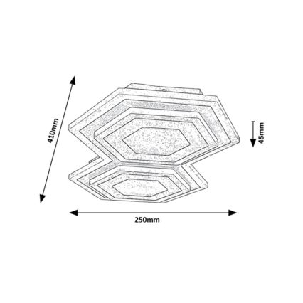 Rabalux - LED-kattovalaisin LED/44W/230V 3000/6000K 25x41 cm