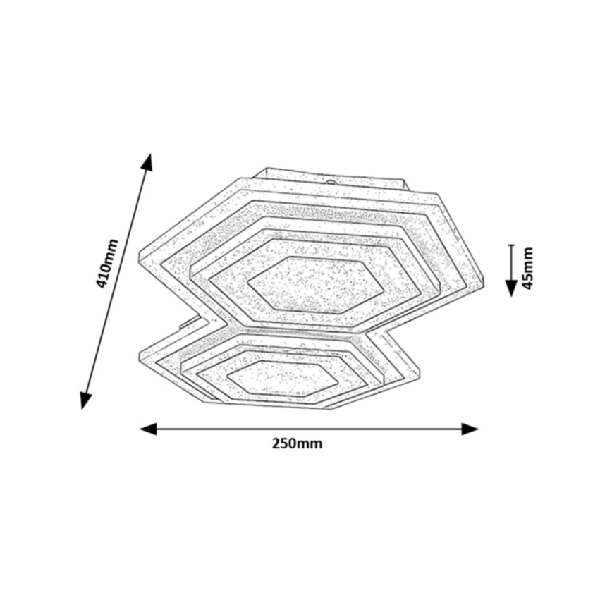 Rabalux - LED-kattovalaisin LED/44W/230V 3000/6000K 25x41 cm