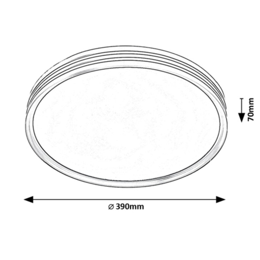 Rabalux - LED-kattovalaisin 25 W, 230 V, 3000 K, Ø 39 cm