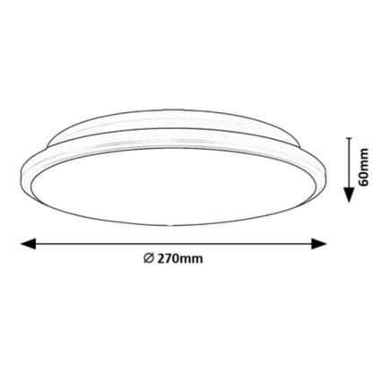 Rabalux - LED-kattovalaisin LED/18W/230V 4000K hopea 27 cm