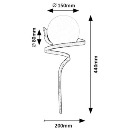 Rabalux - Seinävalaisin 1xE27/20W/230V