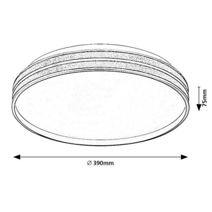 Rabalux - Himennettävä LED-kattovalaisin LED/24W/230V 3000-6500K halkaisija 39 cm + kaukosäädin