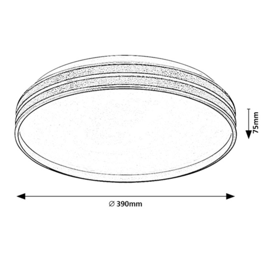 Rabalux - Himennettävä LED-kattovalaisin LED/24W/230V 3000-6500K halkaisija 39 cm + kaukosäädin