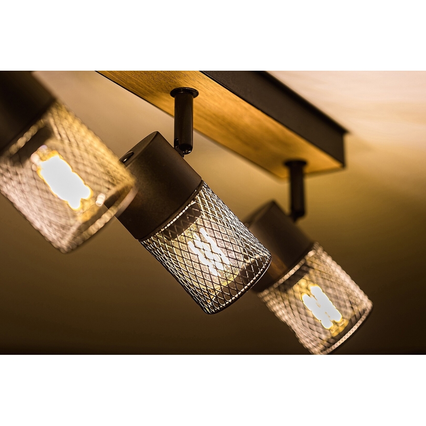 Rabalux - Kohdevalo 4xE14/40W/230V tammi