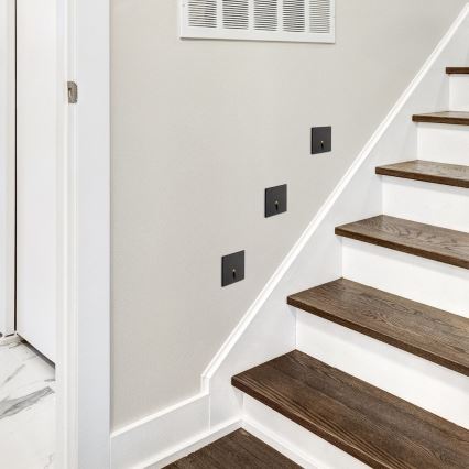 Rabalux - LED-ulkoportaikkovalaisimet LED/3W/230V IP54 3000K musta