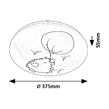 Rabalux - LED-lastenkattovalaisin LED/24W/230V 3000K halkaisija 37,5 cm