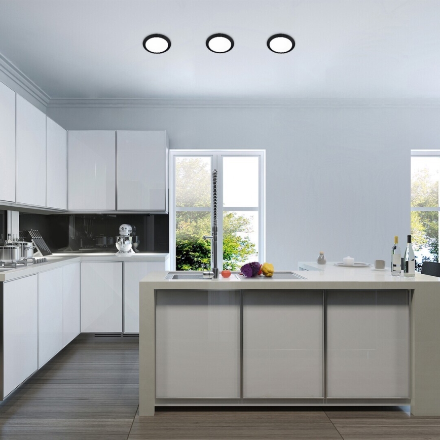 Rabalux - LED upotettava valo LED/18W/230V halkaisija 22 cm musta