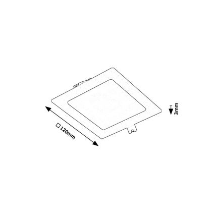 Rabalux - LED upotettava valo LED/6W/230V 12x12 cm musta