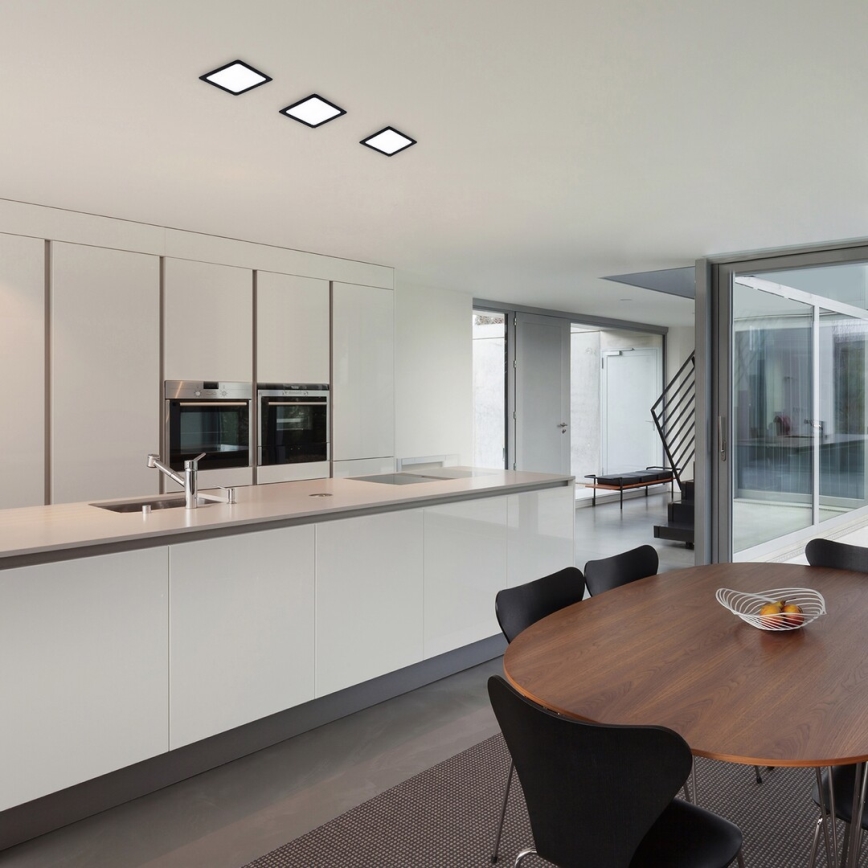 Rabalux - LED upotettava valo LED/18W/230V 22x22 cm musta