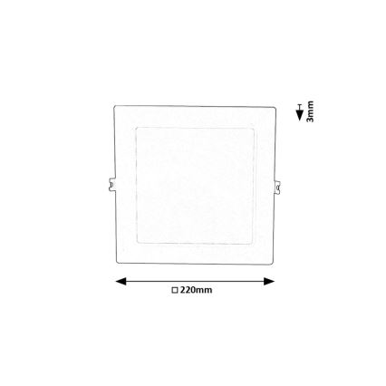 Rabalux - LED upotettava valo LED/18W/230V 22x22 cm valkoinen