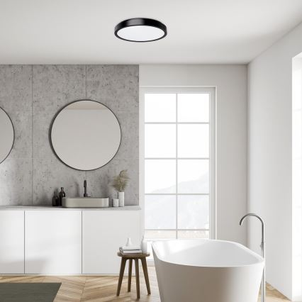 Rabalux - LED-kattovalaisin kylpyhuoneeseen LED/48W/230V IP44 4000K halkaisija 42 cm musta