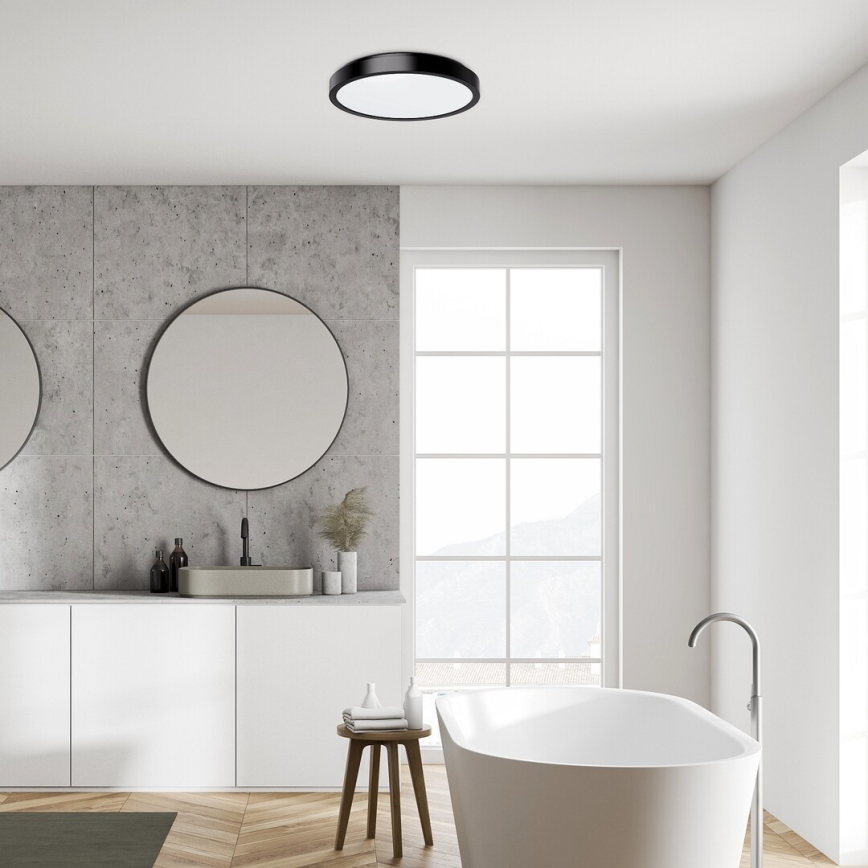 Rabalux - LED-kattovalaisin kylpyhuoneeseen LED/48W/230V IP44 4000K halkaisija 42 cm musta