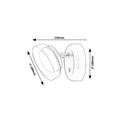 Rabalux - LED himmennettävä seinävalaisin ladattavalla akulla LED/2W/5V 3000K 1800 mAh