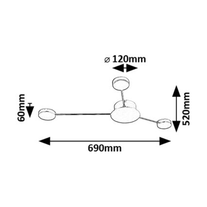 Rabalux - LED-seinävalaisin LED/10W/230V 3000K
