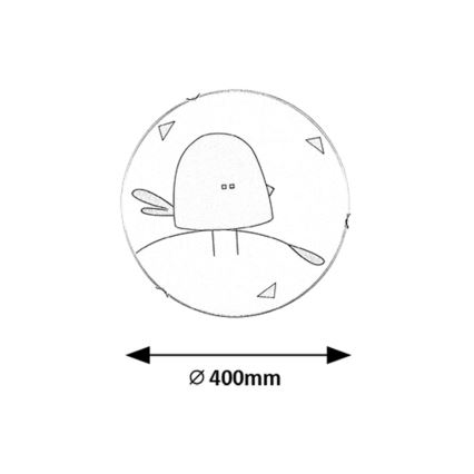 Rabalux - Lasten kattovalaisin 2xE27/60W/230V, halkaisija 40 cm