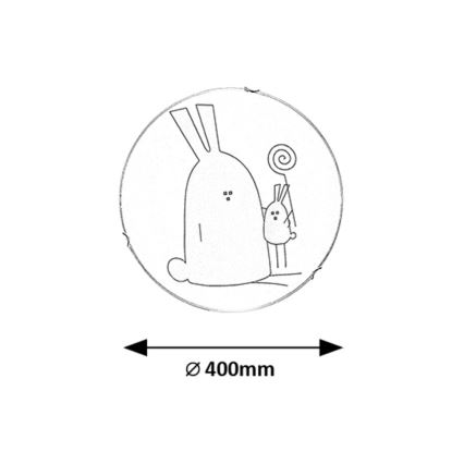 Rabalux - Lastenhuoneen kattovalaisin 2 x E27 / 60 W / 230 V, halkaisija 40 cm