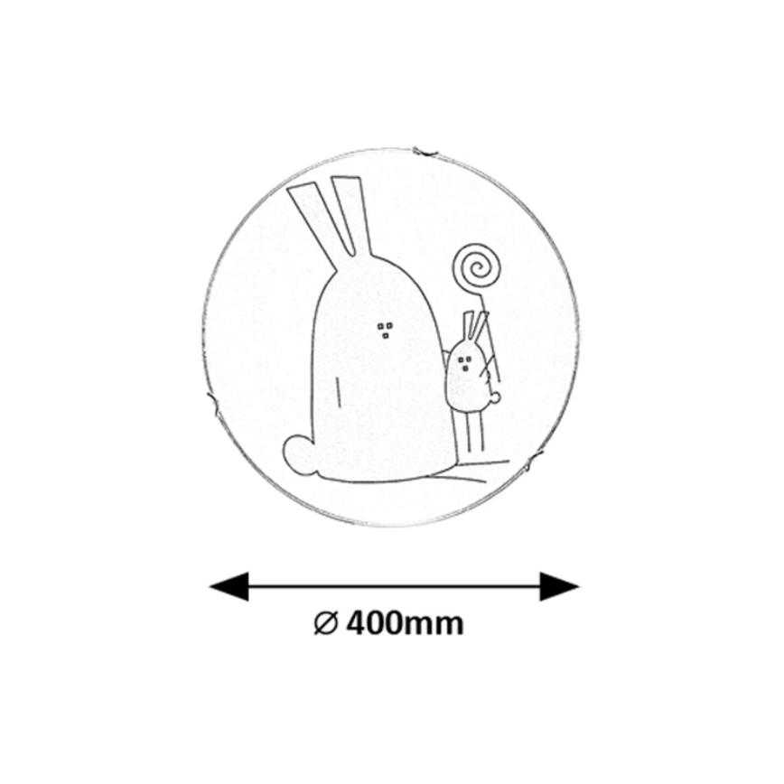 Rabalux - Lastenhuoneen kattovalaisin 2 x E27 / 60 W / 230 V, halkaisija 40 cm
