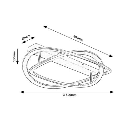Rabalux - LED-kattovalaisin LED/72 W/230 V 3000 K halkaisija 59 cm