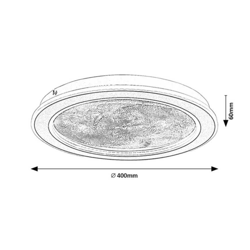 Rabalux - LED-himmennettävä kattovalaisin LED/24W/230V 3000-6500K Ø 40 cm + kaukosäädin