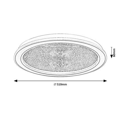 Rabalux - himmennettävä LED-kattovalaisin LED/34W/230V 3000-6500K halkaisija 51 cm + kaukosäädin