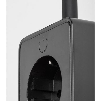 Rabalux - himmennettävä LED-seinävalaisin LED/4W/230V, USB-portilla pistorasiaan, 3000/4000/6000K, musta