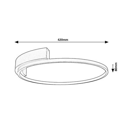 Rabalux - LED-kattovalaisin LED/23W/230V Ø 42 cm