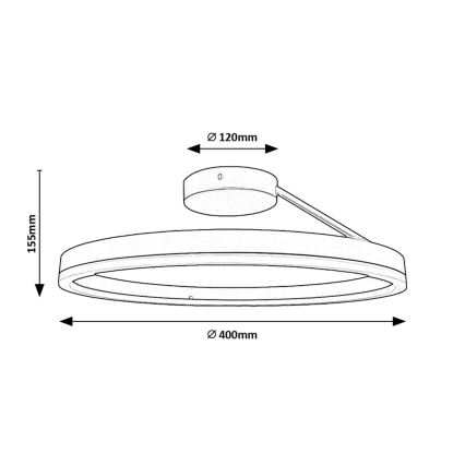Rabalux - LED-kattovalaisin 24 W, 230 V, 3000/4000/6500 K, Ø 40 cm