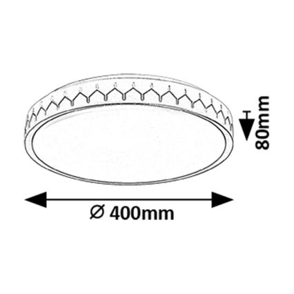 Rabalux - Himmennettävä LED-kattovalaisin LED/24W/230V 3000-6500K + kauko-ohjaus