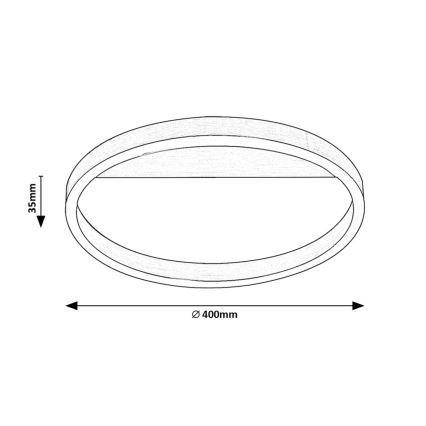 Rabalux - LED kattovalaisin LED/20W/230V mattakromi halkaisija 40 cm