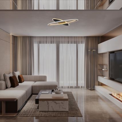 Rabalux - Himmennettävä LED-kattovalaisin LED/70W/230V 3000/4000/6000K musta + kaukosäädin Ø 70 cm