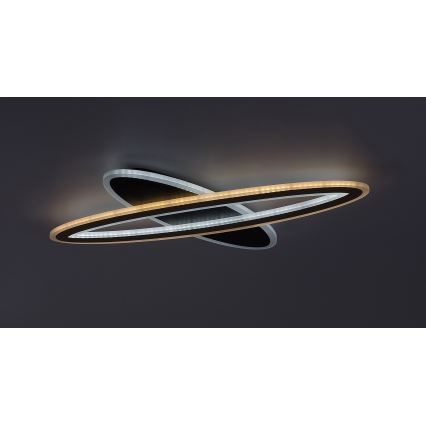Rabalux - Himmennettävä LED-kattovalaisin LED/70W/230V 3000/4000/6000K musta + kaukosäädin Ø 70 cm