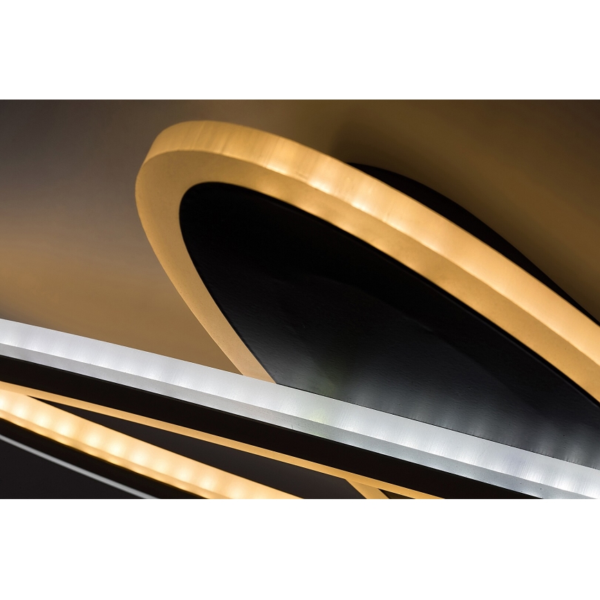 Rabalux - Himmennettävä LED-kattovalaisin LED/70W/230V 3000/4000/6000K musta + kaukosäädin Ø 70 cm