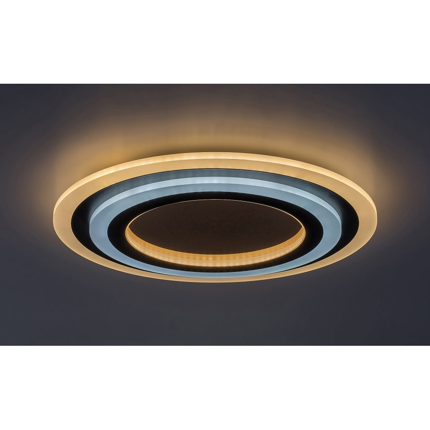 Rabalux - LED-himmennettävä kattovalaisin LED/56W/230V 3000/4000/6000K mattakromi/musta + kaukosäädin halkaisija 45 cm