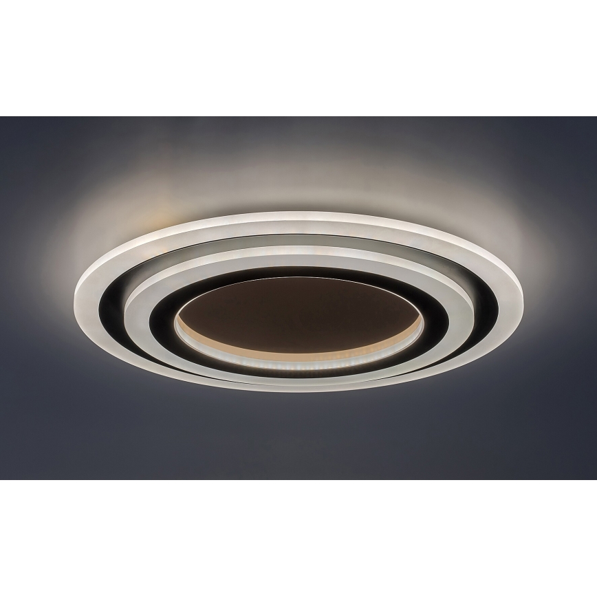 Rabalux - LED-himmennettävä kattovalaisin LED/56W/230V 3000/4000/6000K mattakromi/musta + kaukosäädin halkaisija 45 cm