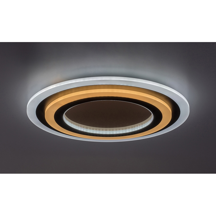Rabalux - LED-himmennettävä kattovalaisin LED/56W/230V 3000/4000/6000K mattakromi/musta + kaukosäädin halkaisija 45 cm