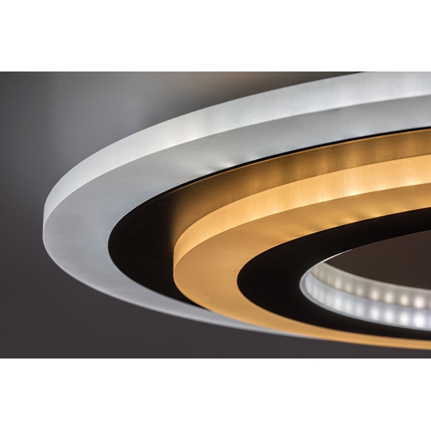 Rabalux - LED-himmennettävä kattovalaisin LED/56W/230V 3000/4000/6000K mattakromi/musta + kaukosäädin halkaisija 45 cm