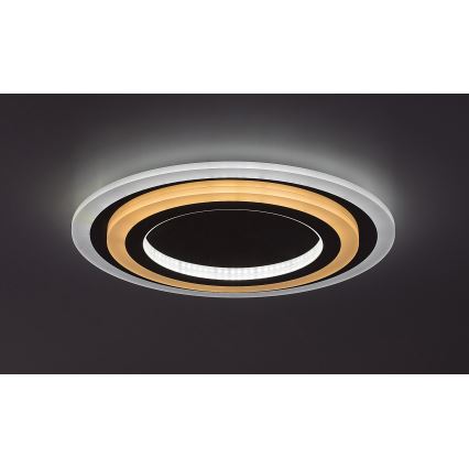 Rabalux - himennettävä LED-kattovalaisin LED/56W/230V 3000/4000/6000K mattakromi + kaukosäädin halkaisija 45 cm